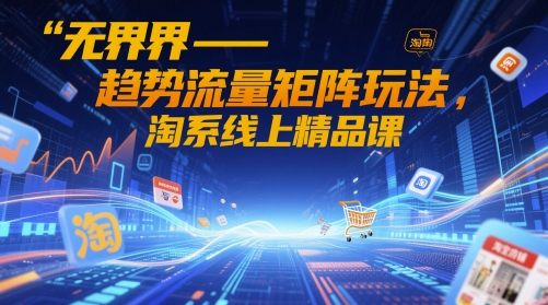 无界-趋势流量矩阵玩法，淘系线上精品课-我爱自学网