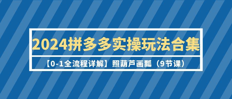 (9559期)2024拼多多实操玩法合集【0-1全流程详解】照葫芦画瓢(9节课)-我爱自学网