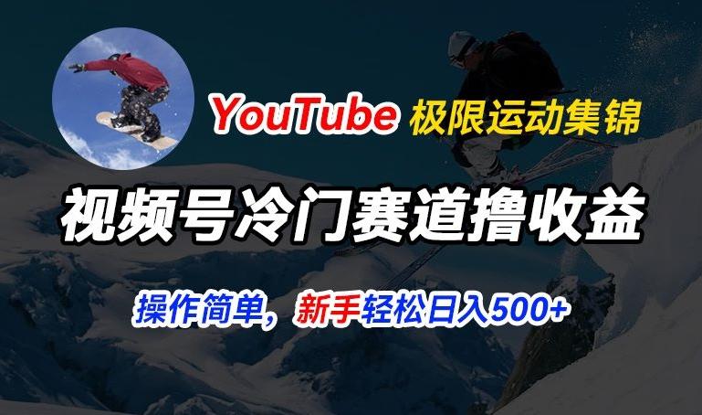 视频号冷门赛道撸收益，YouTube搬运极限运动集锦，暴力起号，操作简单流量高，轻松日入5张【揭秘】-我爱自学网