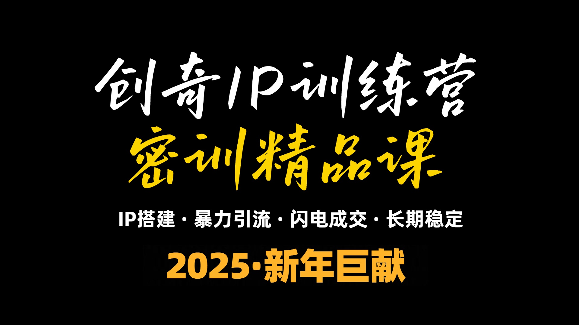 2025年“知识付费IP训练营”小白避坑年赚百万，暴力引流，闪电成交-我爱自学网