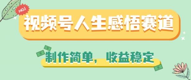 视频号人生感悟赛道，制作简单，收益稳定【揭秘】-我爱自学网