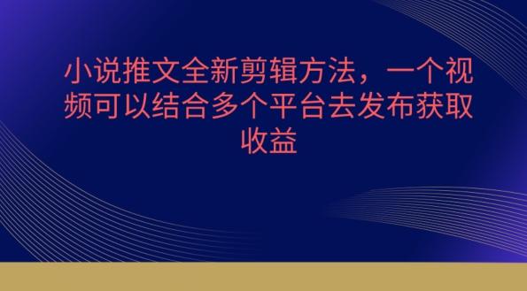 小说推文全新剪辑方法，一个视频可以结合多个平台去发布获取【揭秘】-我爱自学网