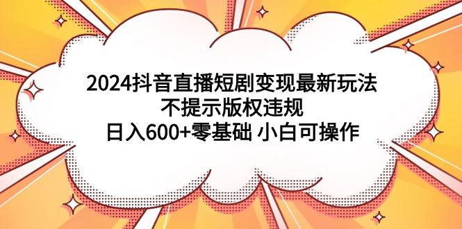 (9305期)2024抖音直播短剧变现最新玩法，不提示版权违规 日入600+零基础 小白可操作-我爱自学网