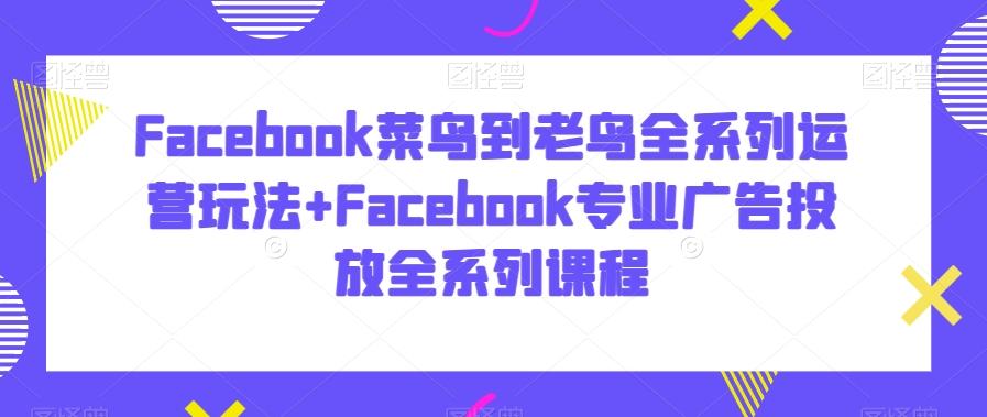Facebook菜鸟到老鸟全系列运营玩法+Facebook专业广告投放全系列课程-我爱自学网
