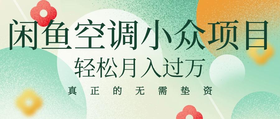 闲鱼卖空调小众项目 轻松月入过万 真正的无需垫资金-我爱自学网