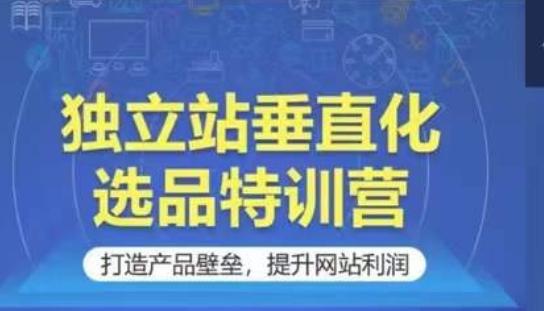 独立站垂直化选品特训营，打造产品壁垒，提升网站利润-我爱自学网