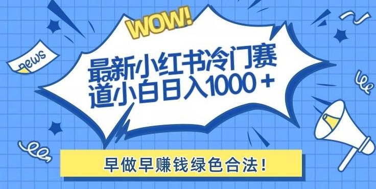 最新小红书冷门赛道日入1000+一部手机小白轻松-我爱自学网