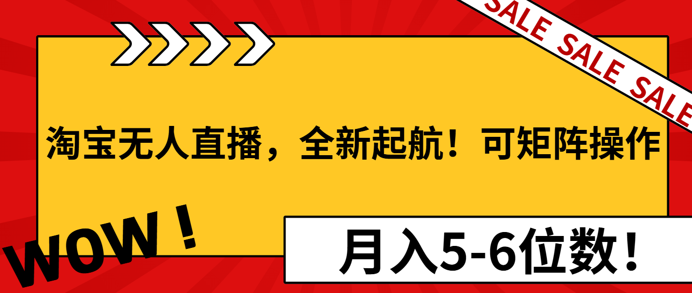 淘宝无人直播，全新起航！可矩阵操作，月入5-6位数！-我爱自学网