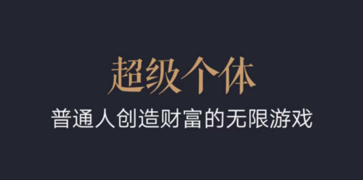 超级个体：2024-2025翻盘指南，普通人创造财富的无限游戏-我爱自学网
