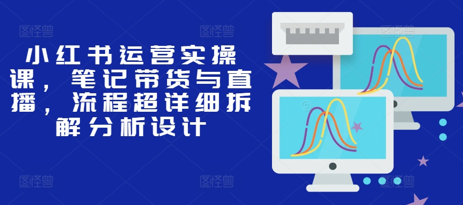 小红书运营实操课，笔记带货与直播，流程超详细拆解分析设计-我爱自学网