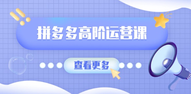 拼多多高阶运营课：极致群爆款玩法，轻付费无尽复制，打造单品爆款之路-我爱自学网