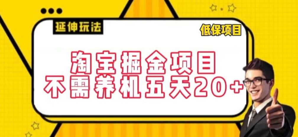 淘宝掘金项目，不需养机，五天20+，每天只需要花三四个小时【揭秘】-我爱自学网