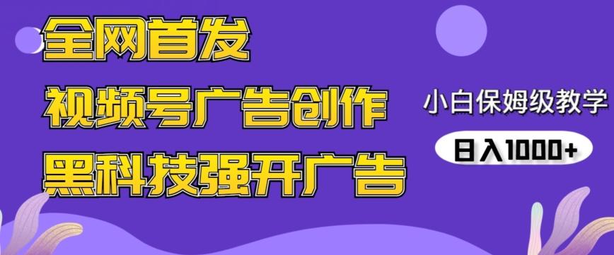 全网首发蝴蝶号广告创作，用AI做视频，黑科技强开广告，小白跟着做，日入1000+【揭秘】-我爱自学网