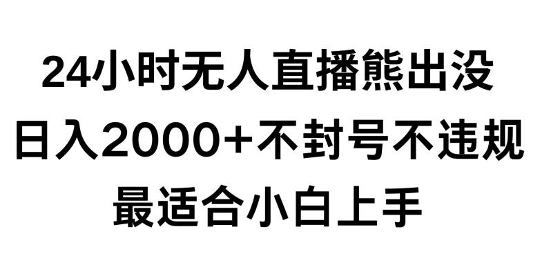 快手24小时无人直播熊出没，不封直播间，不违规，日入2000+，最适合小白上手，保姆式教学【揭秘】-我爱自学网