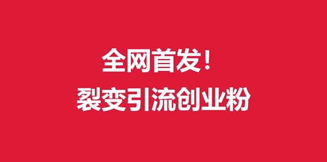 (全网首发)外面收费几千的裂变引流高质量创业粉-我爱自学网
