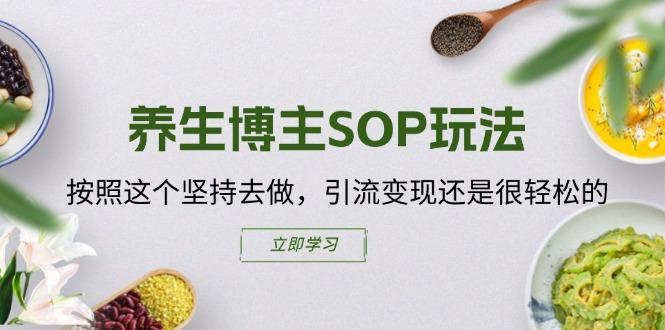 养生博主SOP玩法，按照这个坚持去做，引流变现还是很轻松的-我爱自学网