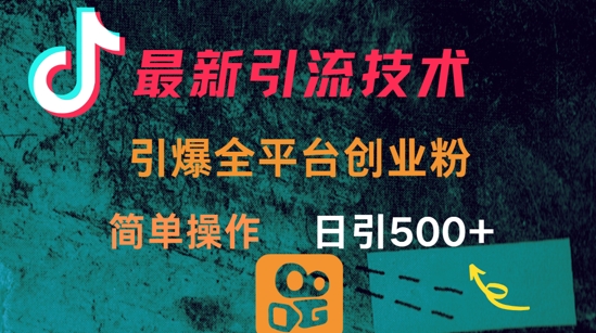 最新引流方法，引爆全平台的一个创业粉，简单操作日引300+-我爱自学网