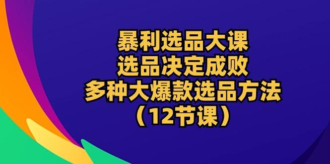 暴利 选品大课：选品决定成败，教你多种大爆款选品方法(12节课-我爱自学网